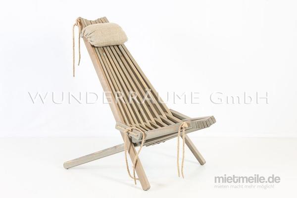 Stühle mieten & vermieten - Liegestuhl Skandi - WUNDERRÄUME GmbH vermietet: Dekoration/Kulisse für Event, Messe, Veranstaltung, Incentive, Mitarbeiterfest, Firmenjubiläum in Lichtenstein/Sachsen