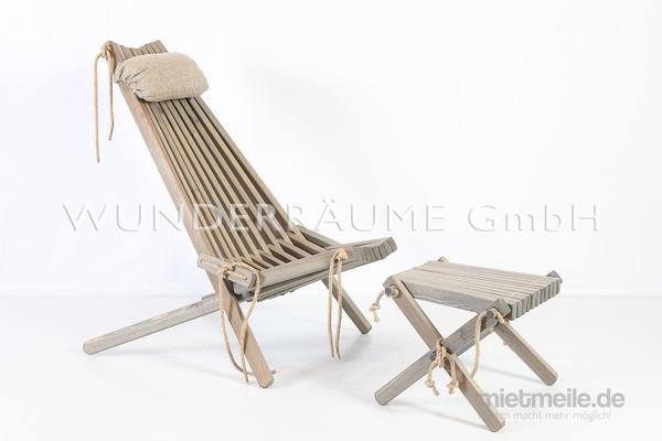 Stühle mieten & vermieten - Liegestuhl Skandi - WUNDERRÄUME GmbH vermietet: Dekoration/Kulisse für Event, Messe, Veranstaltung, Incentive, Mitarbeiterfest, Firmenjubiläum in Lichtenstein/Sachsen