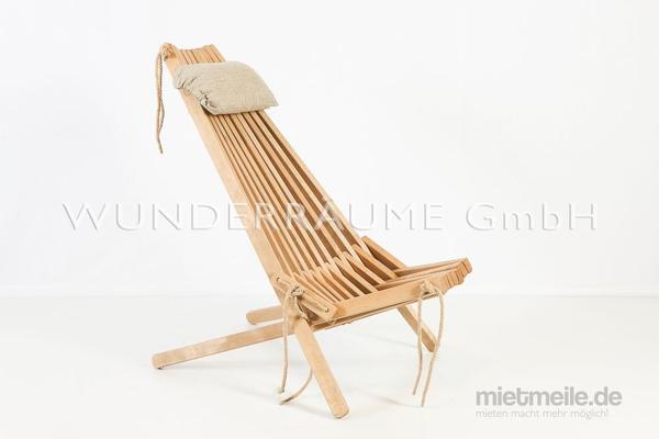 Stühle mieten & vermieten - Liegestuhl Skandi - WUNDERRÄUME GmbH vermietet: Dekoration/Kulisse für Event, Messe, Veranstaltung, Incentive, Mitarbeiterfest, Firmenjubiläum in Lichtenstein/Sachsen