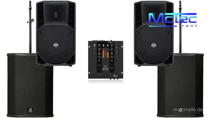 Musikanlage mieten & vermieten - Bis ca. 300 Gäste Lautsprecher Musikanlage Beschallungsanlage Partyanlage Boxen Mischpult in Berlin