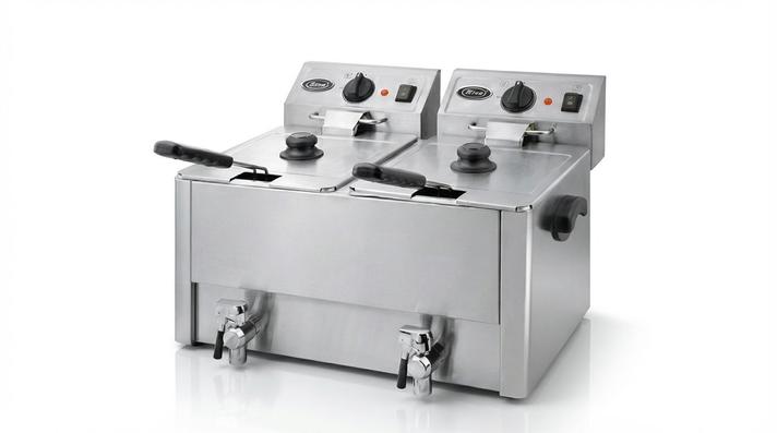 Koch- & Backgeräte mieten & vermieten - Profi Doppel-Fritteuse mieten (2x 8 Liter) – Gastro-Fritteuse für Event & Catering in Wuppertal