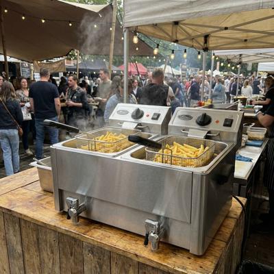 Koch- & Backgeräte mieten & vermieten - Profi Doppel-Fritteuse mieten (2x 8 Liter) – Gastro-Fritteuse für Event & Catering in Wuppertal