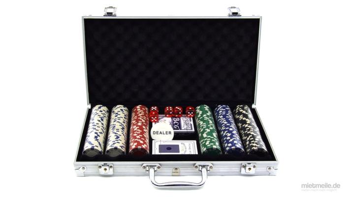 Gewinnspiele mieten & vermieten - Poker-Set Pokerkoffer Poker-Chips Spielkarten in Schkeuditz