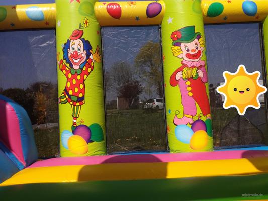 Hüpfburg mieten & vermieten - Profi Hüpfburg Clown Multiplay Center für 1 Tag mieten in Großholbach