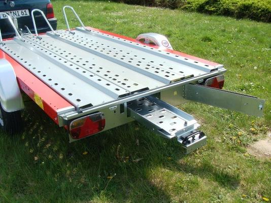 Motorradanhänger mieten & vermieten - Motorrad - Transporter fuer 1 - 3 Bikes  1000 kg gebremst mit Stossdaempfern / 100 km/h - Nutzlast ca. 765 kg - Plattforgroesse: 2500 x 1500  in Elsdorf (Rheinland)