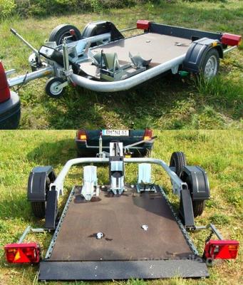Motorradanhänger mieten & vermieten - Texas absenkbarer Motorradanhänger 750 kg ungebremst geeignet für FSK B in Köln