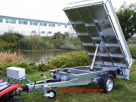 Kippanhänger mieten & vermieten - Rückwärtskipper Dreiseitenkipper Baggertransporter von 1500 kg bis 3500 kg ab 12 € preiswert mieten in Köln