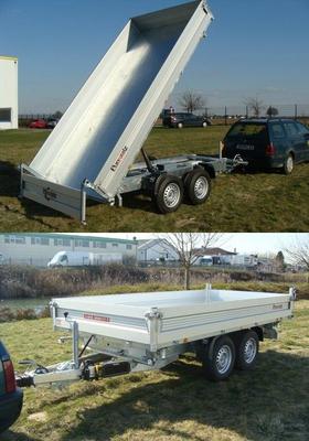 Kippanhänger mieten & vermieten - Rückwärtskipper Dreiseitenkipper Baggertransporter von 1500 kg bis 3500 kg ab 12 € preiswert mieten in Köln