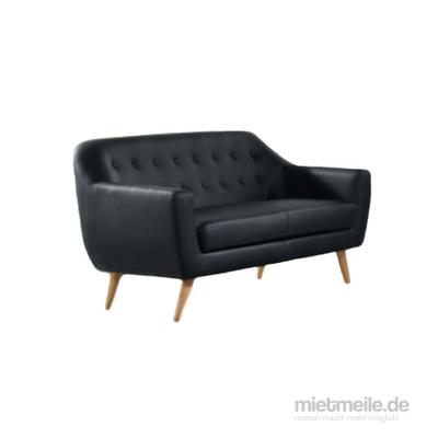 Caroline Lounge Sofa Couch 2er Sitzer schwarz mieten - 19,83 EUR pro