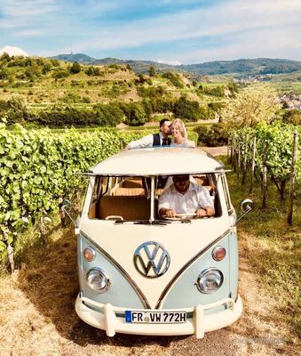 Hochzeitsauto mieten & vermieten - VW Bulli T1 Samba, Hochzeitsauto, Chauffeur/-in, Oldtimer in Freiburg im Breisgau