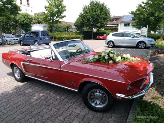 Hochzeitsauto mieten & vermieten - Mustang Cabrio Bj. 68, Hochzeitsauto, Chauffeur/-in, Oldtimer in Freiburg im Breisgau