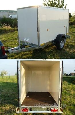 Kofferanhänger mieten & vermieten - Kofferanhänger abschließbar 1300 kg gebremst mit Auffahrrampe – 100 km/h in Elsdorf (Rheinland)