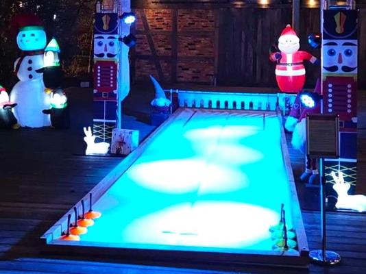Curlingbahn mieten & vermieten - Eisstockschießen  -  XXL-Fun-Curling 8x2m  -  Eistockbahn 12x2m ***Teambuilding – Wettbewerb – Teamevent*** in Dresden