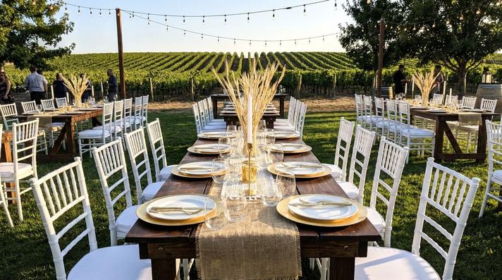 Stühle mieten & vermieten - Exklusiver Chiavary Stuhl mieten – Weißer Tiffany Bankettstuhl inkl. Kissen in Wuppertal