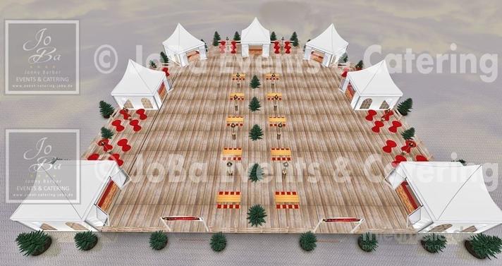 Catering mieten & vermieten - Mobiler Firmen Weihnachtsmarkt mieten in Neuenkirchen-Vörden