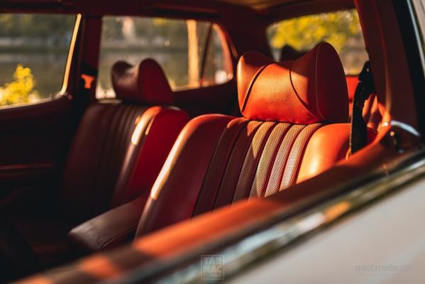 Oldtimer mieten & vermieten - Mercedes Benz W116 350SEL weiß, Leder rot, Limosine in Leipzig