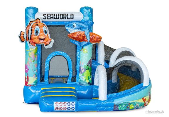 Hüpfburg mieten & vermieten - Hüpfburg Mini mit Rutsche Seaworld in Ludwigshafen am Rhein