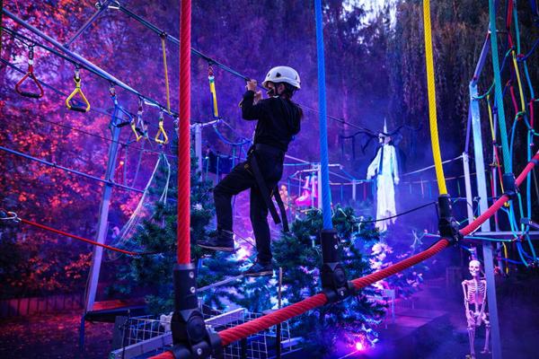 Klettergeräte mieten & vermieten - Klettern im Geisterwald– Co2 neutral - mobiler Kinderhochseilgarten in Bramsche