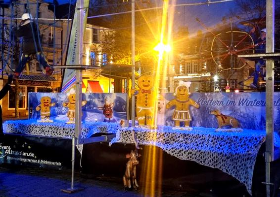 Klettergeräte mieten & vermieten - Klettern im Winterwald mieten – Der mobile Kinderhochseilgarten als Winter-Attraktion in Bramsche