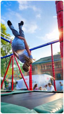 Trampoline mieten & vermieten - Sechser Trampolin mieten – Jump and Fun in Bramsche