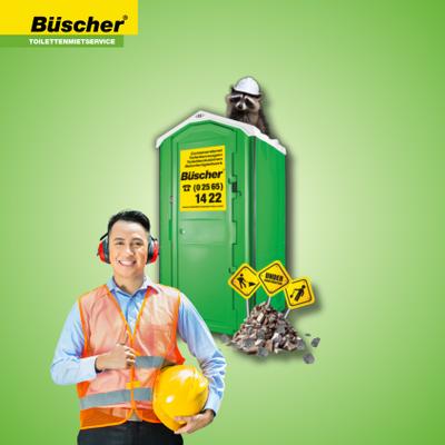Toilettenkabine mieten & vermieten - Baustellen WC "Waschbär-Rastplatz“ in Heek