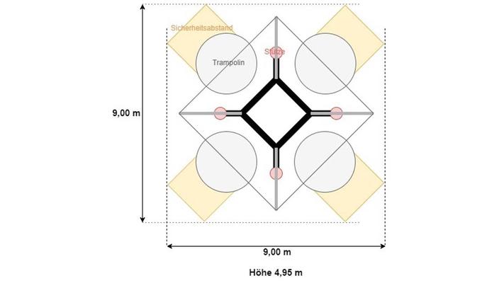 Bungee mieten & vermieten - 4er Bungeetrampolin inkl. Betreuungspersonal in Nackenheim