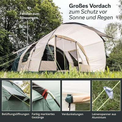 Camping Zelte mieten & vermieten - Tunnelzelt Camping Campingzelt 5 Personen 4950x3700x2000 Campingzelte Baldachin-Überdachung in Elsdorf (Rheinland)