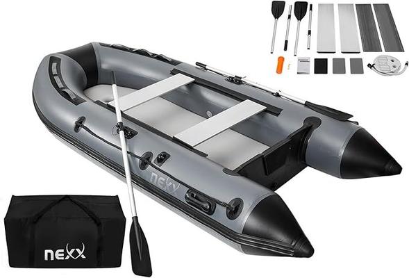 Campingzubehör mieten & vermieten - Sportboot Schlauchboot Angelboot 330 cm Luftboden Angelboot Tragetasche 2 Paddel Traglast 550 kg in Elsdorf (Rheinland)