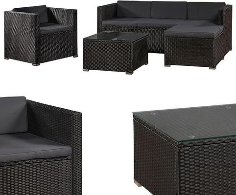 Messemöbel mieten & vermieten - Sitzgruppe Messemöbel Polyrattan Lounge Sofa für 5 Personen Komfortecke für Ihre Kunden in Elsdorf (Rheinland)