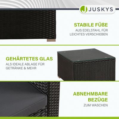 Messemöbel mieten & vermieten - Sitzgruppe Messemöbel Polyrattan Lounge Sofa für 5 Personen Komfortecke für Ihre Kunden in Elsdorf (Rheinland)