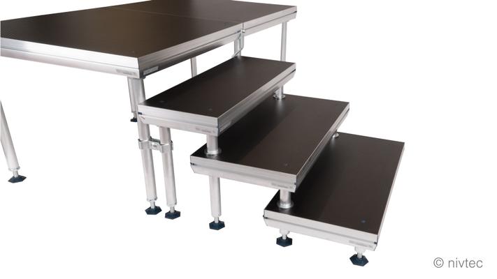 Bühne mieten & vermieten - Podest 2 × 1 m – Nivtec Bühnenpodest für Events & Präsentationen in Langenhagen