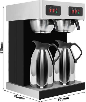 Kaffeemaschinen mieten & vermieten - Filterkaffee Maschine 2 x 2 Liter 3,8 kW inkl. 2 Isolierkannen große Kapazität Filterkaffeemaschine in Elsdorf (Rheinland)