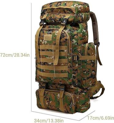 Campingzubehör mieten & vermieten - Kampfrucksack 80L Tarnrucksack Angelrucksack Bergsteigerrucksack Militärrucksack Camouflag Rucksack in Elsdorf (Rheinland)
