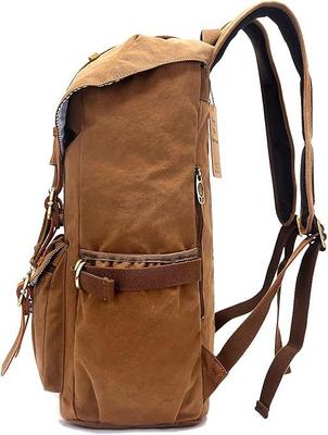 Campingzubehör mieten & vermieten - Tagesrucksack Wanderrucksack Outdoor-Rucksack für Reisen/Wandern aus Canvas-Leder 35 L in Elsdorf (Rheinland)