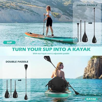 Campingzubehör mieten & vermieten - Stand Up Paddle Board mit Kajak-Umbausatz aufblasbar komplettes SUP-Set für Erwachsene mit Einzel in Elsdorf (Rheinland)