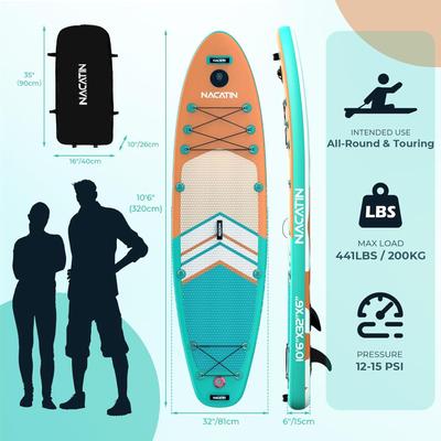 Campingzubehör mieten & vermieten - Stand Up Paddle Board mit Kajak-Umbausatz aufblasbar komplettes SUP-Set für Erwachsene mit Einzel in Elsdorf (Rheinland)