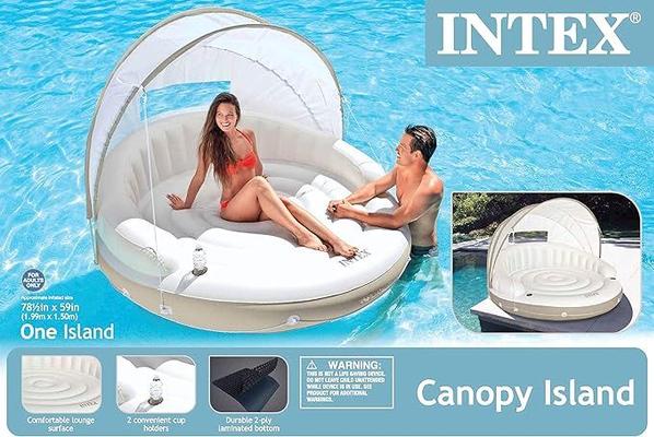 Campingzubehör mieten & vermieten - Sonneninsel Schwimminsel Relaxliege Luftmatratze Poolliege Liege Pool-Luftmatratze Badeinsel Relax in Elsdorf (Rheinland)