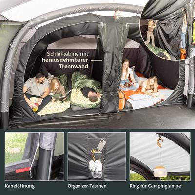 Camping Zelte mieten & vermieten - Luftzelt Aufblaszelt Zelt aufblasbar Familienzelt Campingzelt 6 Personen 8700 x 5300 x 2200 mm in Elsdorf (Rheinland)