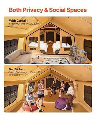 Camping Zelte mieten & vermieten - Glampingzelt aufblasbar aufblasbares Zelt für Camping 8-12 Personen mit Handpumpe 4,8 x 3,6 x 2,2 m in Elsdorf (Rheinland)