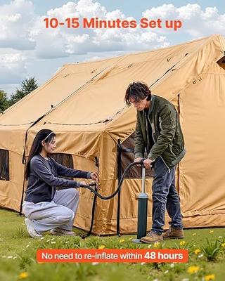 Camping Zelte mieten & vermieten - Glampingzelt aufblasbar aufblasbares Zelt für Camping 8-12 Personen mit Handpumpe 4,8 x 3,6 x 2,2 m in Elsdorf (Rheinland)