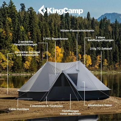 Camping Zelte mieten & vermieten - Glockenzelt Campingzelt Glampingzelt Festivalzelt 970 x 520 x 350 für 6-12 Personen reine Baumwolle in Elsdorf (Rheinland)