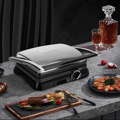 Grill & Ofen mieten & vermieten - Panini-Grill Sandwichmaker Sandwichgrill 2000 Watt Edelstahl Antihaftbeschichtung Öffnung 180 Grad in Elsdorf (Rheinland)