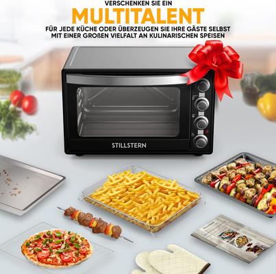 Grill & Ofen mieten & vermieten - Minibackofen Hähnchengrill Drehspieß Toaster Grill Pizzaofen mit Umluft 60L Antihaftbeschichtung in Elsdorf (Rheinland)