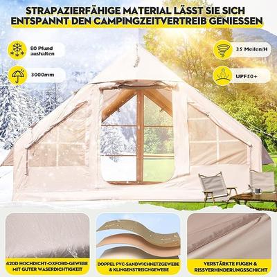 Camping Zelte mieten & vermieten - Aufblasbares Campingzelt Unterstand für 2–4 Personen 4-Jahreszeiten-Zelt 300 x 210 x 200 cm in Elsdorf (Rheinland)