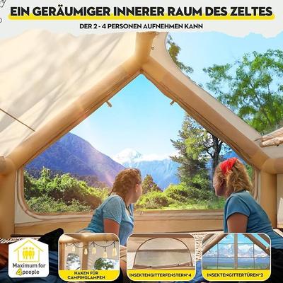 Camping Zelte mieten & vermieten - Aufblasbares Campingzelt Unterstand für 2–4 Personen 4-Jahreszeiten-Zelt 300 x 210 x 200 cm in Elsdorf (Rheinland)