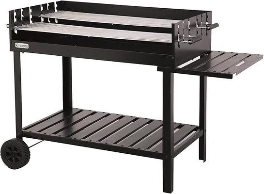 Grill & Ofen mieten & vermieten - Holzkohlegrillwagen groß Riesengrill Stahl/Edelstahl Bremse Schwarz 980 x 560 x 1020 in Elsdorf (Rheinland)