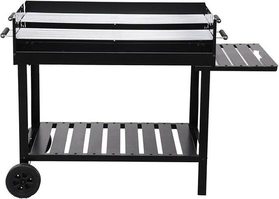 Grill & Ofen mieten & vermieten - Holzkohlegrillwagen groß Riesengrill Stahl/Edelstahl Bremse Schwarz 980 x 560 x 1020 in Elsdorf (Rheinland)