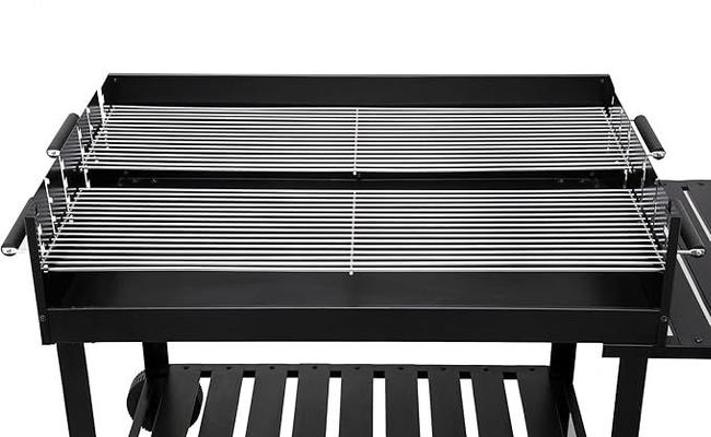 Grill & Ofen mieten & vermieten - Holzkohlegrillwagen groß Riesengrill Stahl/Edelstahl Bremse Schwarz 980 x 560 x 1020 in Elsdorf (Rheinland)