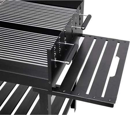 Grill & Ofen mieten & vermieten - Holzkohlegrillwagen groß Riesengrill Stahl/Edelstahl Bremse Schwarz 980 x 560 x 1020 in Elsdorf (Rheinland)
