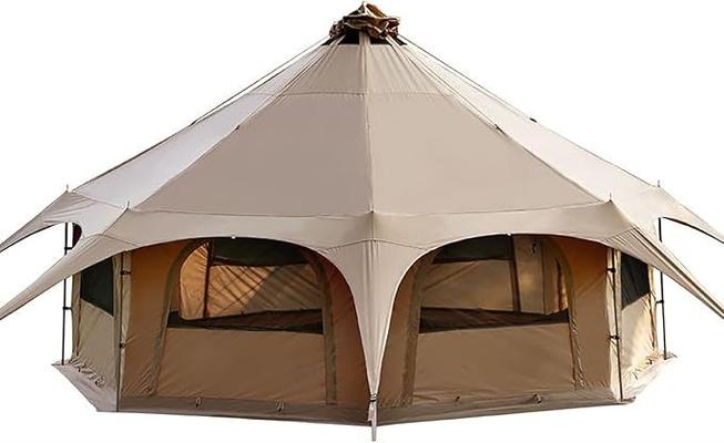 Camping Zelte mieten & vermieten - Familiencampingzelt Jurtenzelt Glockenzelt luxus wasserdichtes Baumwoll Leinwand Glockenzelt 8 P in Elsdorf (Rheinland)